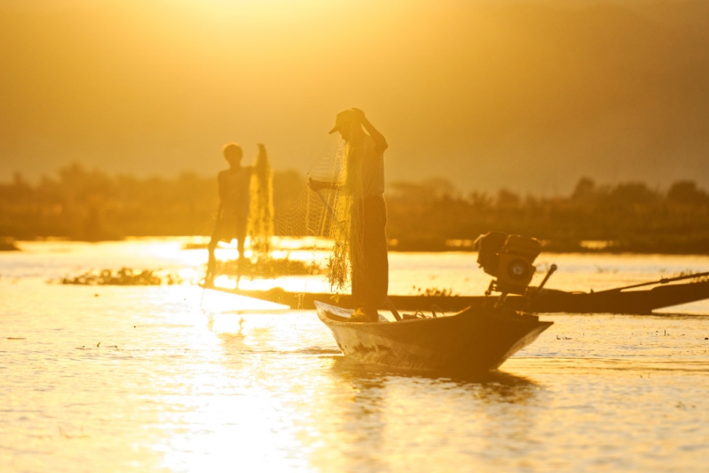 Бирманская рыбалка.