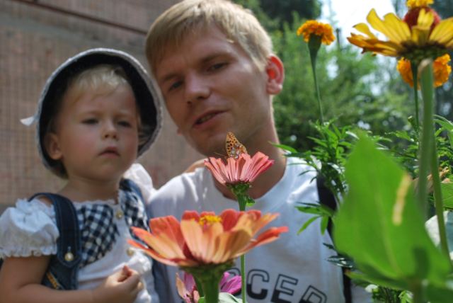 А сейчас бабочка хоботом...