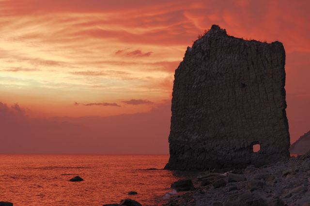 Геленджик, Скала Парус, закат