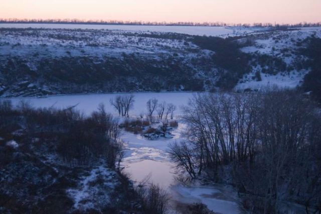 Река - солнце село