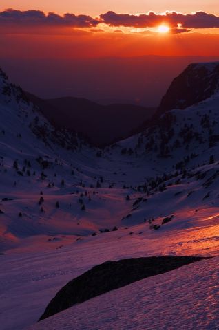 Закат в горах Рила 