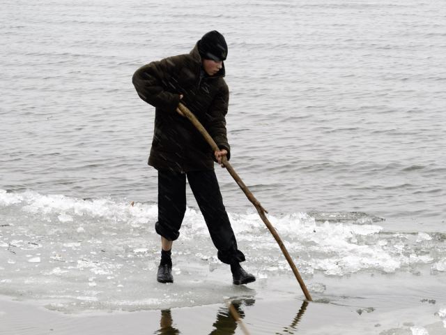 катание на льдине