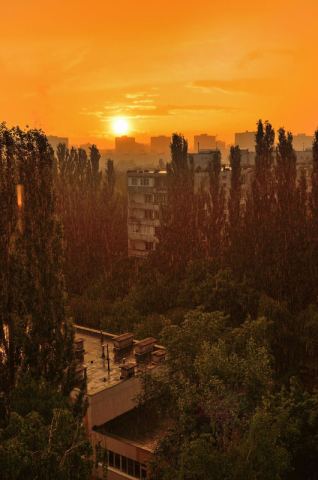 Москва, ливень